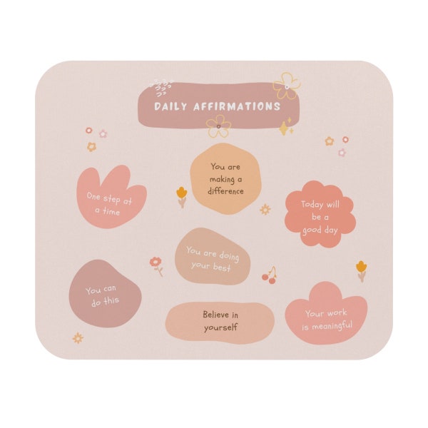 Daily Affirmations Mouse Pad- School Psych Gift- Special Ed Teacher Gift- School Counselor Gifts- SLP OT Social Worker BCBA Lssp Gifts
