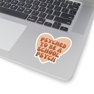 Empolgado para ser uma escola Psych Adesivo-Escola Psicólogo Adesivo-Escola Psych Laptop Adesivo-Escola Psicologia Decalque-Escola Psych Presente