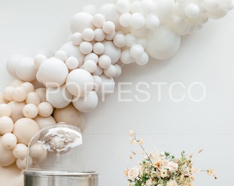DIY Balloon Garland Arch Kit / Custom High Quality MATTE Colors - Nudes, Creams, Birthday decoration, Baby Shower, Wedding, Engagement, Boho