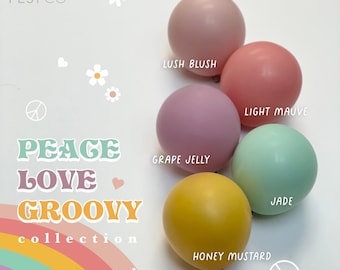 Two Groovy, Boho, Rainbow, DIY Double Stuffed MATTE Balloon Garland Kit | Balloon Arch, Baby Birthday, Photo Decor, Groovy, Peace, Love,