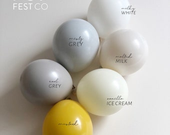 DIY Balloon Garland Arch Kit / Custom High Quality MATTE Colors - Grey/Gray, Yellow, White - Honeybee Party, Baby Shower, Birthday Decor