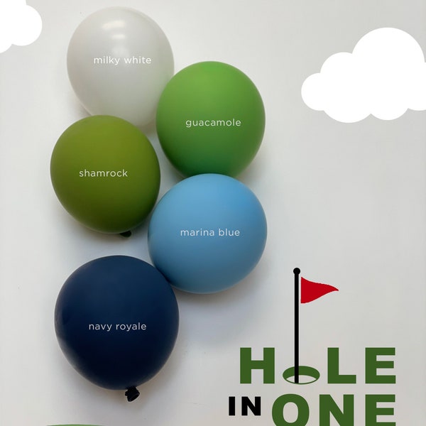 Golf Hole in One Green DIY Double Stuffed MATTE Balloon Garland Kit | Earth Jungle Balloon Arch, Baby Shower Party,Boho Birthday Party Decor