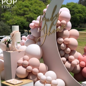 MATTE Individual Balloons / Custom High Quality MATTE Colors - Birthday Decoration - Choose your colors! Blush and Pink Balloons DIY