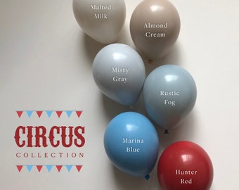 Circus Theme, Carnival, Clown Blue, Red DIY Double Stuffed Balloon Garland Kit | Kid Balloon Arch, Baby Shower, Birthday Party Photo Decor