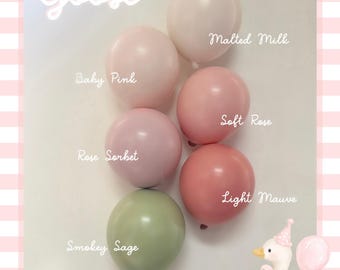 Pink DIY Balloon Garland Arch Kit / Custom Double-Stuffed Matte Color Balloons - One silly goose, Pink, Girl Baby Shower, Bridal Shower