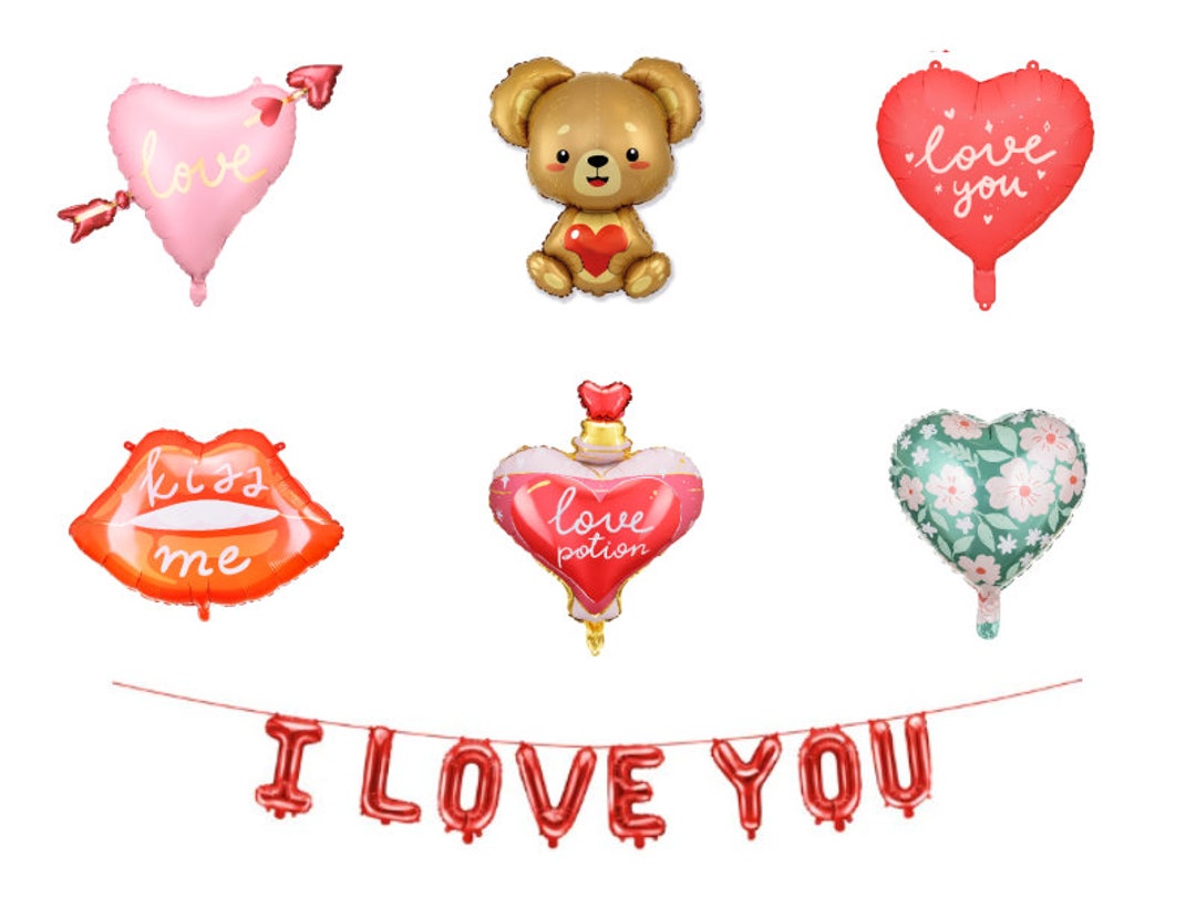 Valentines Day Jumbo Foil Mylar Balloon | Valentines Day Balloons | I ...