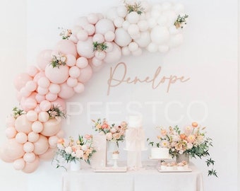 DIY Balloon Garland Arch Kit / Custom High Quality MATTE Colors -  Pink, Blush, Rose, White, Birthday decoration, Baby Girl, Bridal Shower