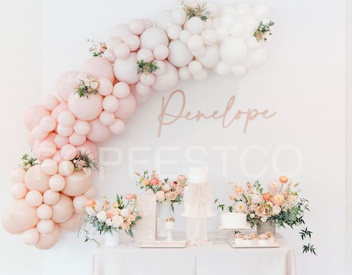 DIY Double Stuffed Balloon Garland Arch Kit | Pink, Blush, Rose | Bachelorette Baby Shower Party Decorations, Birthday Decor