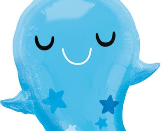 Narwhal Baby Whale Jumbo Balloon | Narwhal Foil Balloon | Sea Animal, Beach Birthday, Baby Shower, Under The Sea, The Big One, Ocean Animal