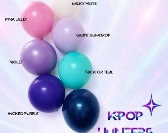 Demon hunters I K-pop Purple Rumi DIY Double Stuffed Balloon Garland Kit | K-Pop Party Birthday Balloon Arch, Photo Decor