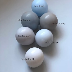 INTERNATIONAL - MATTE Individual Balloons / Custom High Quality Matte Colors - Birthday Decoration - CHOOSE your colors! Blue Collection