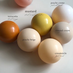 INTERNATIONAL - MATTE Individual Balloons / Custom High Quality MATTE Colors - Birthday Decoration - Choose your colors! Boho Neutrals