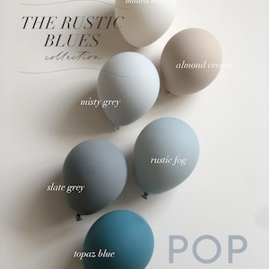 INTERNATIONAL - DIY Balloon Garland Arch Kit / Custom High Quality MATTE Colors -  Blue, Grey, Neutral, Birthday decor, Baby Shower Boy,
