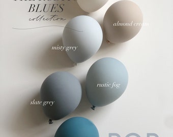 INTERNATIONAL - DIY Balloon Garland Arch Kit / Custom High Quality MATTE Colors -  Blue, Grey, Neutral, Birthday decor, Baby Shower Boy,