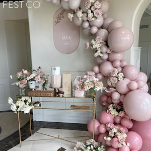 DIY Balloon Arch Garland Kit Pink, Blush Rose, White Wedding Supplies ...