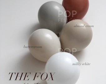 Foxy Friends Orange Brown Gray Peach Balloon Garland Kit Foxy Friends Orange Brown Gray Peach Balloon Garland Kit