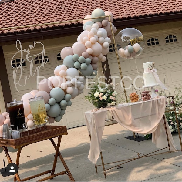 DIY Balloon Garland Arch Kit / Custom High Quality MATTE Colors - Sage, peach, taupe blush, pink, Baby, Bridal Shower, Birthday, Wedding