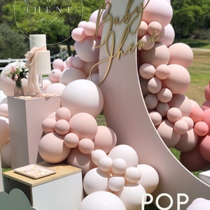 INTERNATIONAL - DIY Balloon Garland Arch Kit / Custom High Quality MATTE Colors -  Pink, Blush, Rose, White, Birthday decoration, Baby Girl