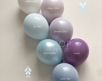 INTERNATIONAL - DIY Balloon Garland Arch Kit / Custom High Quality MATTE Colors - Pastel, Purple, Blue, White, Frozen,  Baby Girl, Snowflake
