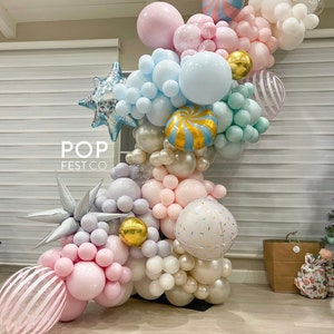 DIY Balloon Garland Arch Kit / Custom High Quality MATTE Colors -  Modern Christmas, Holidays, Greens, Christmas Decoration, Pastels
