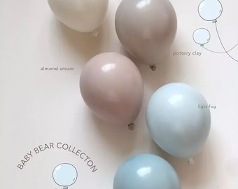 MATTE Individual Balloons / Custom High Quality MATTE Colors- Birthday, Baby Shower- CHOOSE your colors! Boho Teddy Beige Neutral Collection