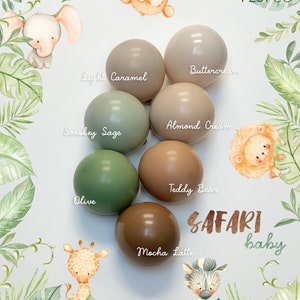 INTERNATIONAL - Green Beige DIY Matte Double Stuffed Balloon Garland Kit | Safari Baby Shower, Birthday Balloon Arch, Boy, Olive, Neutral