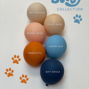 Bluey Puppy Dog DIY Double Stuffed MATTE Balloon Garland Kit | Blue Orange Beige Balloon Arch, Baby Birthday, Baby Boy Shower Decor, Cartoon