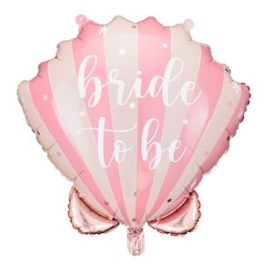 20&quot; Bride To Be Seashell Balloon - Jumbo Foil Mylar Balloon, Summer, Party Decor, Bachelorette Party, Bridal Shower, Beach Party