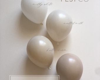 Boho Cream Beige DIY Balloon Garland Kit | Beige, White, Cream | Neutral Baby Shower Balloon Arch, Bachelorette Party Decor, Kids Birthday