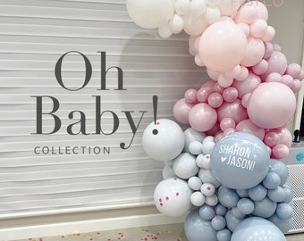 DIY Balloon Garland Arch Kit / Custom High Quality MATTE Colors - Pastel, Pink, Blue, White, Gender Reveal, Baby Shower