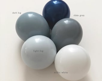 DIY Balloon Garland Arch Kit / Custom High Quality MATTE Doubled Colors- Navy, Blue, Grey, Ombre, Baby Shower, Boy Birthday, Space Blue