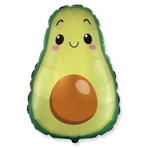 29&quot; Avocado Balloon - Jumbo Mylar Balloon, Party Decor, Birthday Decor, Baby Shower, Fiesta, Guac