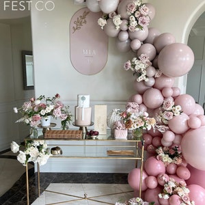 DIY Balloon Arch Garland Kit Pink, Blush Rose, White Wedding Supplies ...