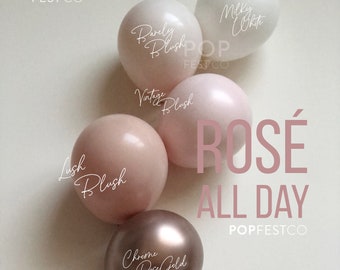 DIY Balloon Garland Arch Kit / Custom High Quality MATTE Colors-Pink, Blush, White, Rose Gold, Birthday decoration, Baby Girl, Bridal Shower
