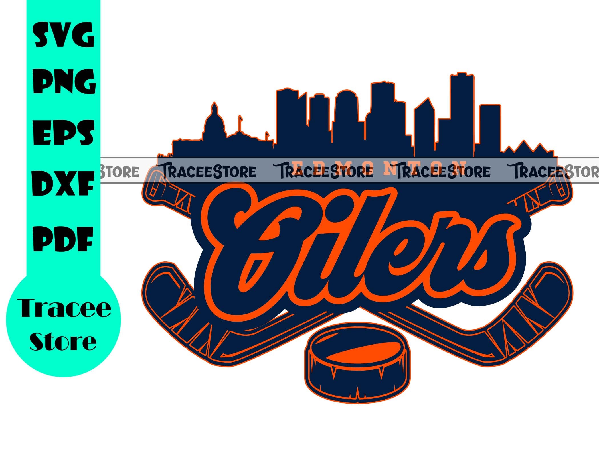 Oilers Svg Edmonton Skyline Svg Oilers Hockey Svg Vector Etsy