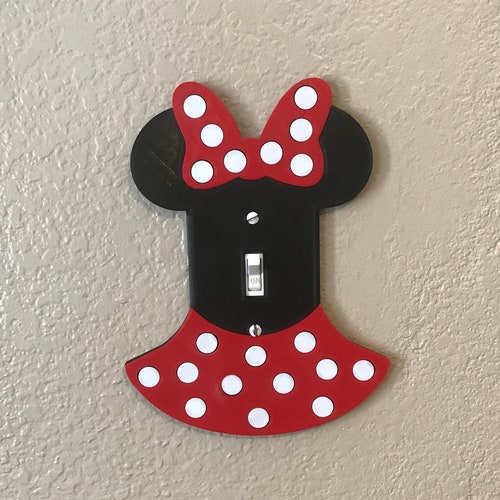 Smiling Mickey Mouse Minnie Mouse Light Switch Cover Outlet Etsy