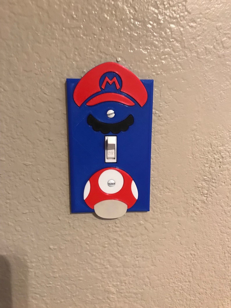 Super Mario Bros Light Switch Cover Mario and Luigi Etsy