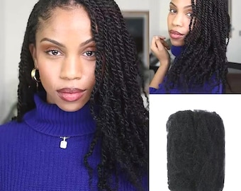 Long Afro Kinky Hair Bulk  100% Human Hair Perfect for MicroTwists TwoStrand Twists  and Braiding