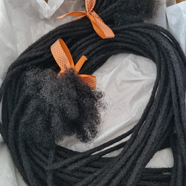 Extensions de dreadlocks 100% cheveux humain Fait main Dreadlocks permanents extension locs X10