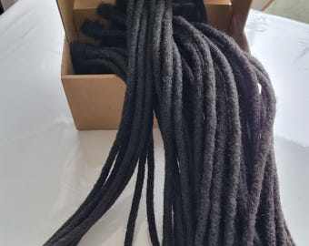 Extensiones de rastas 100% cabello humano, hechas a mano, permanentes, 10 estilos de rastas