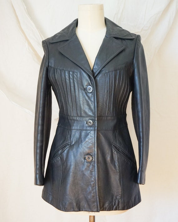 Vintage 70s Black Leather Jacket