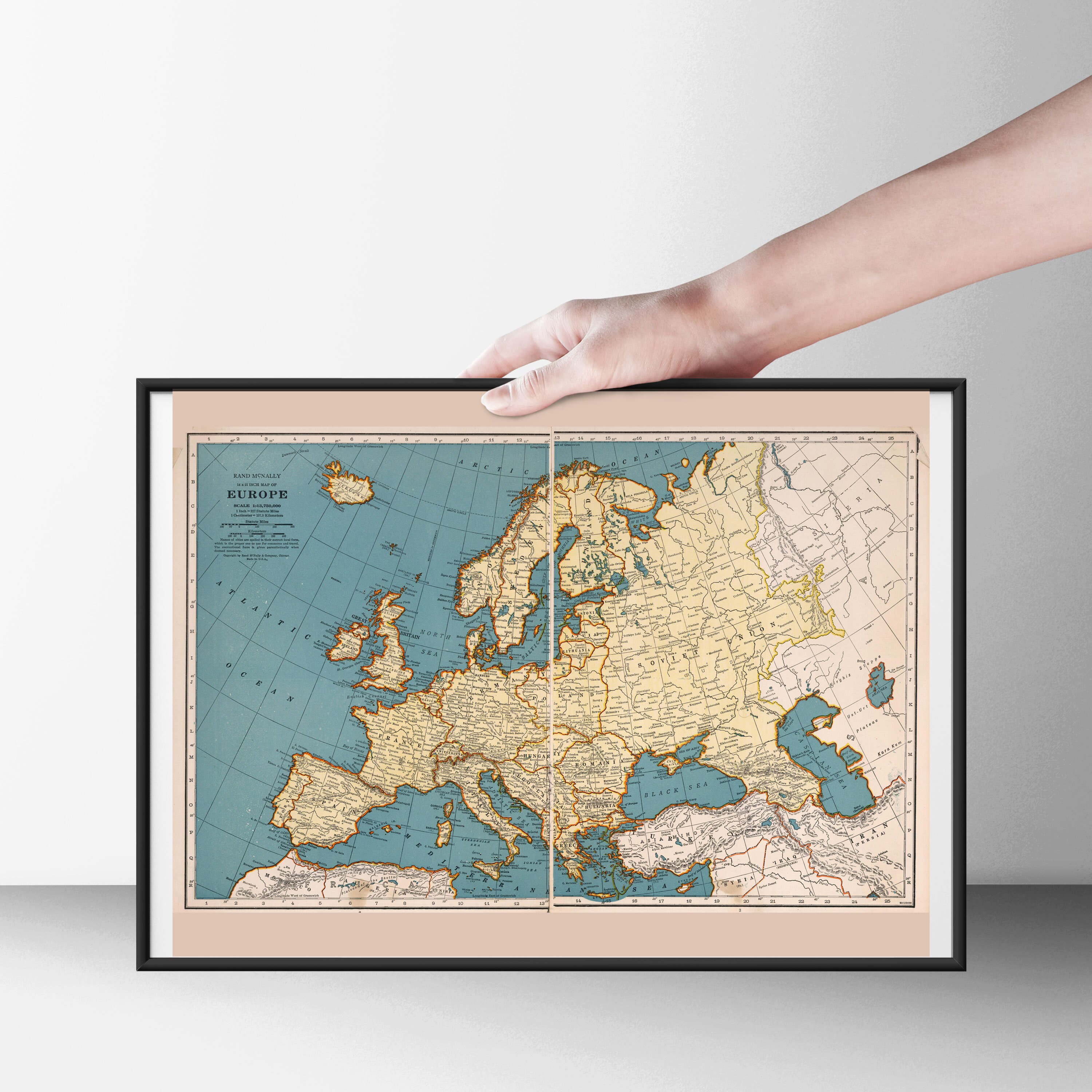 Prints Antique Atlas Poster Vintage World Map Art Print Vintage Home ...