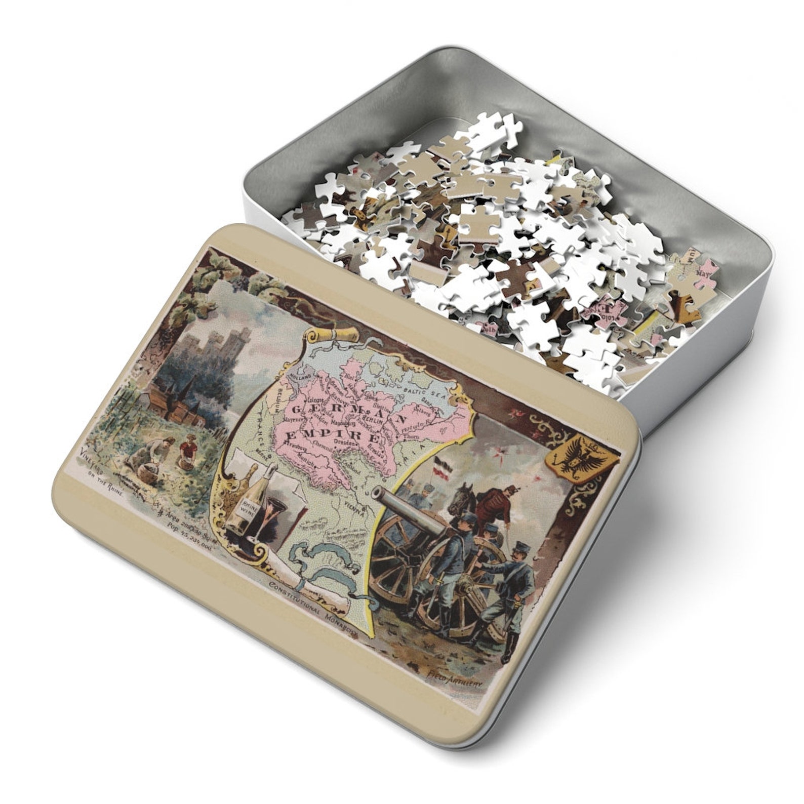 Historic Germany Jigsaw Puzzle 252 Pieces Historic Map & Etsy UK