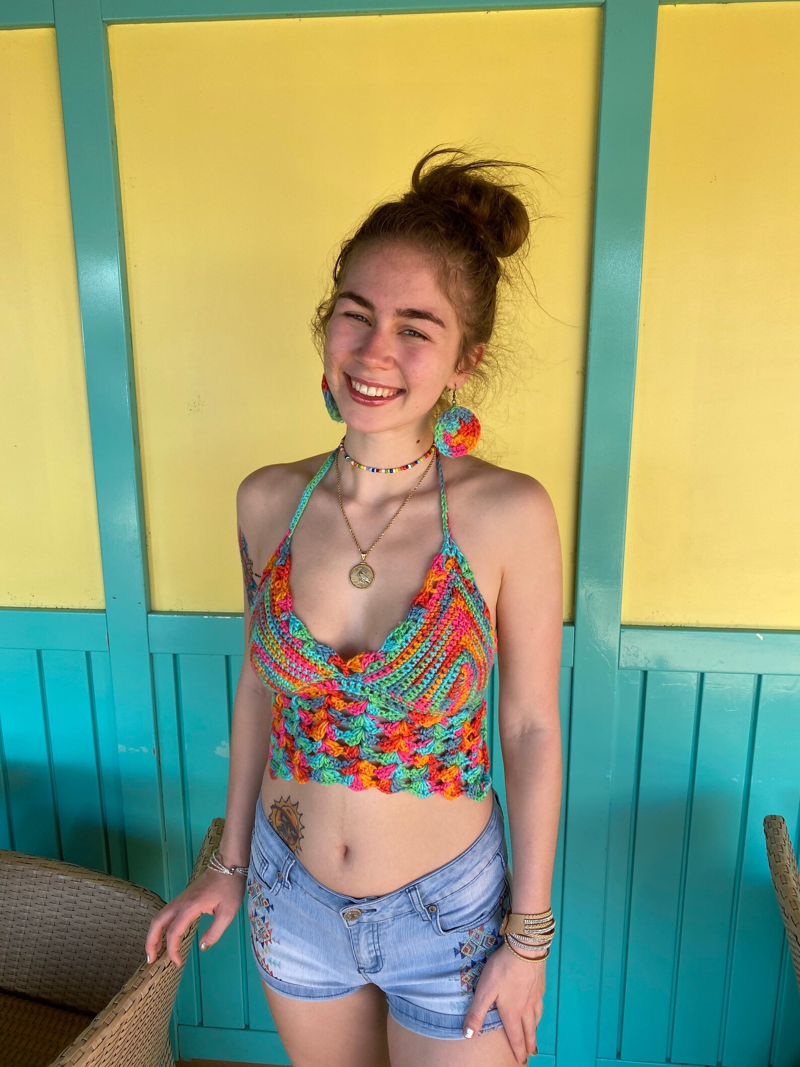 Crochet Bikini Crop Top Custom Etsy