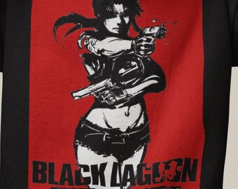 Unisex Black Lagoon Anime Sweater, 90s Anime TShirt, Revy Manga Shirt, Waifu GIFT, Balalaika, Japanese Anime Black Lagoon Unisex Sweatshirt