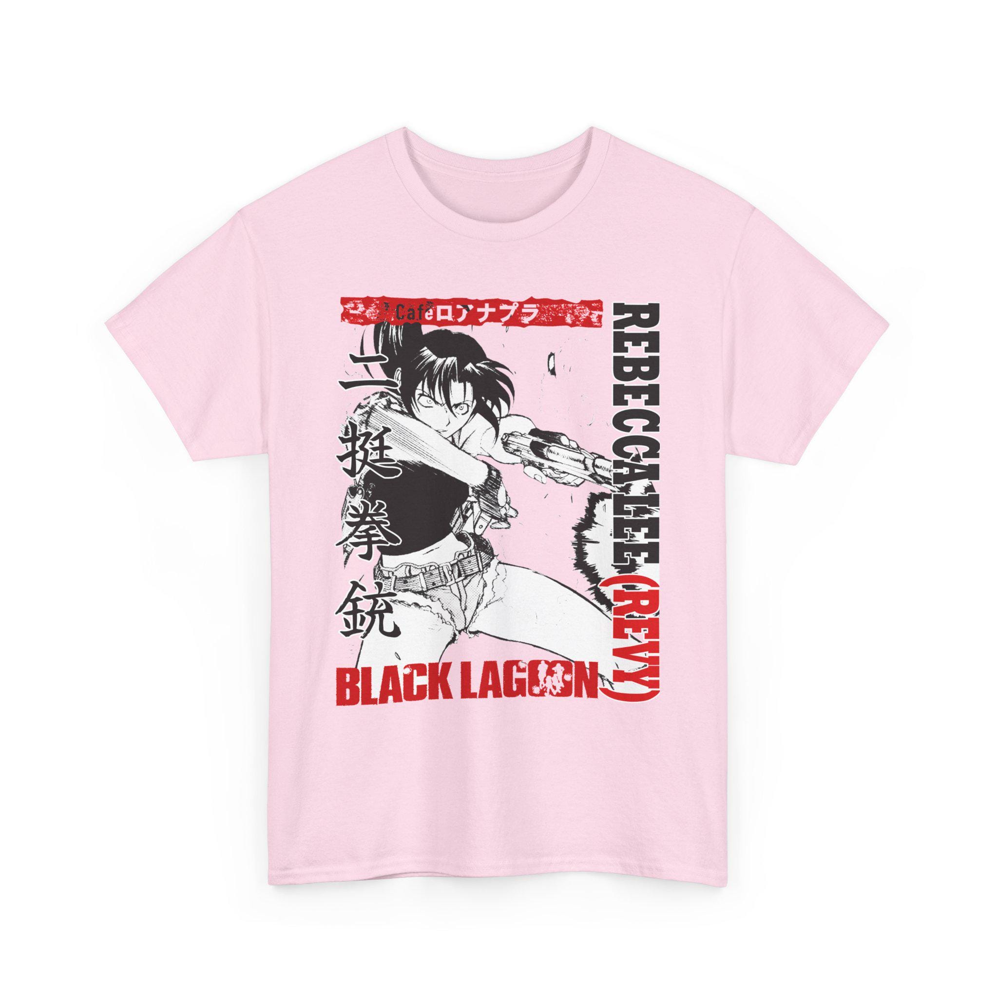 ユニセックス ブラックラグーン アニメシャツ、90年代アニメTシャツ