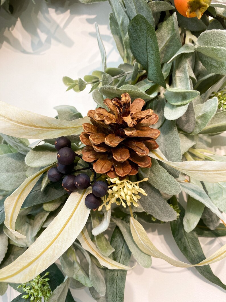Fall Lambs Ear Wreath / Fall Eucalyptus Wreath / Autumn Etsy Canada