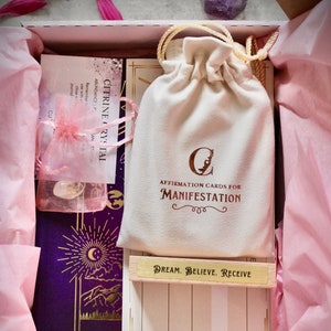 The Manifestation Box, Manifestation Journal, Affirmation Cards, Manifestation Kit, Self Care Gift Box Spiritual Gift Box Spiritual Gift Set