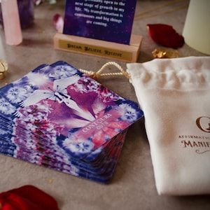 Jeu de cartes d'affirmation de soi - Cartes d'affirmation positive, cadeau spirituel LOA, cadeaux spirituels pour femme, coffret cadeau soins personnels pour elle