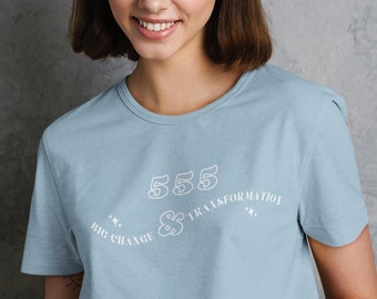 555 Angel Number Shirt Prayer Shirt Angel Aesthetic Mystical Shirt Witchy Clothes Angel Numbers Spirituality Shirt Blue Good Energy Shirt